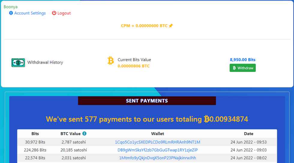 Free BTC faucet 