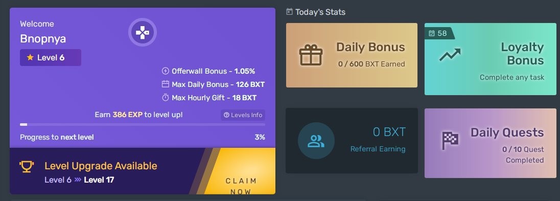 BXT stands for Bucksify Tokens 