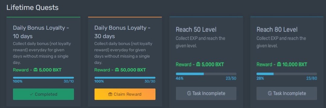 BXT stands for Bucksify Tokens 
