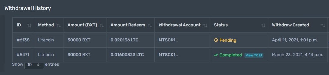 BXT stands for Bucksify Tokens 